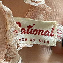 Load image into Gallery viewer, Original 1940s Nightdress by Rational with Lace Trim and Belt - Bust 40