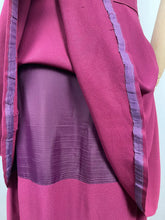 Load image into Gallery viewer, Original 1930s Belted Burgundy Crepe Tunic Dress with Pin Tucked Bodice and Sleeves - Bust 35 36