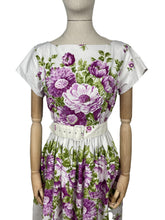 Load image into Gallery viewer, Original 1950's St Michael Floral Belted Summer Dress - Bust 40