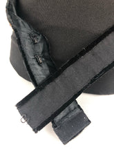 Load image into Gallery viewer, Original Vintage Black Velvet Belt with Metallic Silver Embroidery - Waist 32" 33"