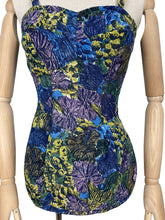 Load image into Gallery viewer, Original 1950's Maidenform Bright Floral Swimsuit - Vintage Swimwear - Bust 36*