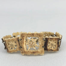 Load image into Gallery viewer, Vintage 1930s 1940s Carved Edelweiss Bracelet