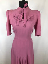 Load image into Gallery viewer, CC41 Rose Pink Crepe Day Dress - Bust 34" 36"