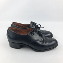 Load image into Gallery viewer, CC41 1940s Black Leather Walking Shoes - UK 3.5