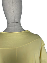 Load image into Gallery viewer, Original 1950's Lemon Yellow Rayon and Lace Bed Jacket with Tie Neck - Bust 36 38