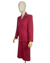 Load image into Gallery viewer, Original 1940's American Made Raspberry Pink Wool Suit by Glen Maid of New York - Bust 34 36