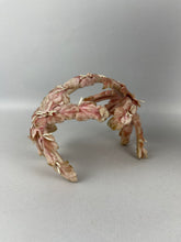 Load image into Gallery viewer, Original 1950's Pink Half Hat with Tiny Leaves