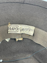 Load image into Gallery viewer, Original 1940's American Made Dark Brown Felt Fedora with Stripe Trim - Draper Saks