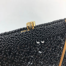 Load image into Gallery viewer, Original 1950s Black Sequin and Beaded Evening Bag by Le Soir Handbags