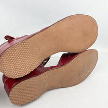 Load image into Gallery viewer, Original 1950’s Red Faux Leather Summer Sandals - UK 5