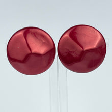 Load image into Gallery viewer, Vintage Metallic Red Hong Kong Made Clip-on Earrings