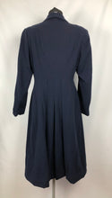 Load image into Gallery viewer, 1940s Volup Fit and Flair Princess Coat in Navy Wool - Bust 38 40 42