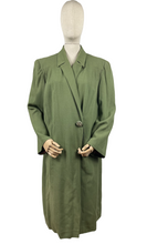 Load image into Gallery viewer, Original 1940's Volup American Made Green Lightweight Wool Crepe Coat - Bust 46 48