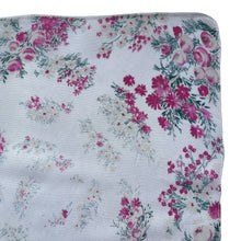 Load image into Gallery viewer, Original 1940's or 1950's Floral Silk Crepe Hanky in Soft Pink and White - Great Gift Idea
