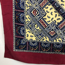 Load image into Gallery viewer, 1940s Gaywear Burgundy Crepe Scarf with Paisley Design