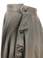 Load image into Gallery viewer, Original 1950s Reversible Circle Skirt in Patchwork Print and Black - Waist 28"