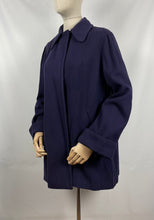 Load image into Gallery viewer, Original 1940s Navy Blue Swing Jacket - Bust 38 40 42