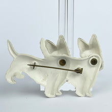 Load image into Gallery viewer, Charming Original 1940's Double Scottie Dog Celluloid Brooch with Moveable Heads