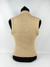 Load image into Gallery viewer, REPRODUCTION 1940s 1950s Hand Knitted Waistcoat - Bust 34 35 36