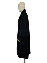 Load image into Gallery viewer, Original 1930's True Volup Inky Black Faux Fur Teddy Bear Coat by Corby - Bust 48*