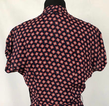 Load image into Gallery viewer, 1940s Patriotic Red, White and Blue Rayon Dress - Bust 36 38
