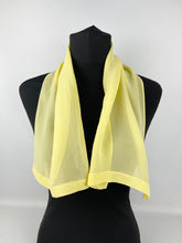 Load image into Gallery viewer, Original 1930's  Soft Yellow Semi Sheer Chiffon Scarf or Headscarf