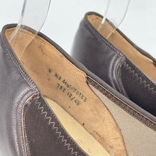 Load image into Gallery viewer, Original 1940's Deadstock Dark Brown Suede and Leather Shoes by Lotus Broadform - UK 6