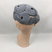 Load image into Gallery viewer, 1950s Blue Grosgrain Close Fitting Hat