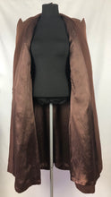 Load image into Gallery viewer, 1940s Chocolate Brown Fit and Flair Grosgrain Princess Coat - Bust 36 38