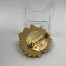 Load image into Gallery viewer, Vintage Carved Flower Brooch