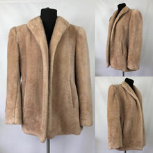 Load image into Gallery viewer, 1940s Faux Fur Jacket - Classic Boxy Shape - Bust 38 40