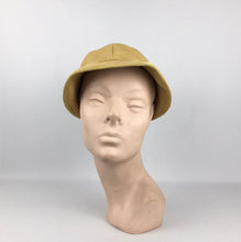 Load image into Gallery viewer, 1950s Wetherall Sports Hat in Soft Mustard - Charming Little Sports Hat