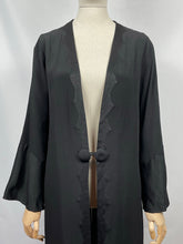 Load image into Gallery viewer, Original 1920s 1930s Black Edge to Edge Coat with Chevron Detail - Bust 38"