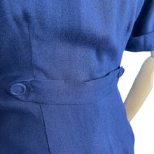 Load image into Gallery viewer, Original 1940's CC41 Deadstock Blue Linen Suit with Original Shop Label - Bust 38