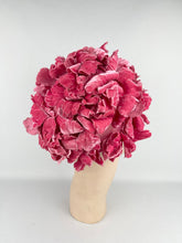 Load image into Gallery viewer, Wonderfully Bright Pink Mid 20th Century Floral Hat - Such a Fun Design *