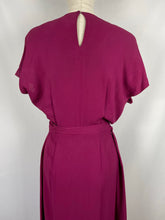 Load image into Gallery viewer, 1940s Raspberry Pink Beaded and Sequined Crepe Evening Dress - Bust 34 35 36