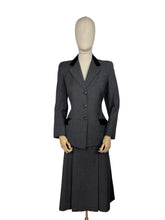 Load image into Gallery viewer, Original 1940's Charcoal Grey Single Breasted Wool Suit by CF Hoggett & Son - Bust 36