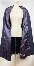 Load image into Gallery viewer, Original 1940s Blue Wool Coat with Fabulous Spiderweb Buttons - Bust 36 37 38