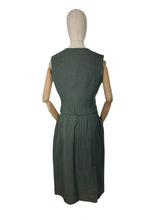 Load image into Gallery viewer, Original 1940's Green and Cream Three Piece Suit - Jacket, Skirt and Neat Little Waistcoat - Bust 36 37 38
