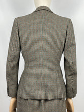 Load image into Gallery viewer, Original 1940s Houndstooth Check Suit in Green, Blue and Brown - Bust 35 36 - Petite