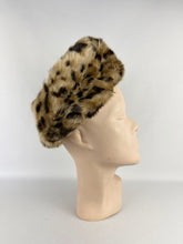 Load image into Gallery viewer, Fabulous Vintage Faux Fur Hat in Leopard Print - Such a Fun Piece
