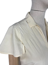 Load image into Gallery viewer, Original 1930's Cream Silk Dress with Mother-of-Pearl Buttons - Bust 32 34 *
