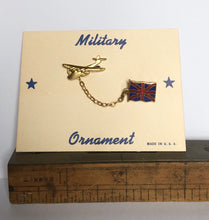 Load image into Gallery viewer, 1940s Patriotic Flag and Military Aeroplane Brooch Set