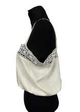 Load image into Gallery viewer, Original 1920s Silk Chemise with Pretty Crochet Lace Border - Bust 34