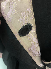 Load image into Gallery viewer, 1940s Black And Pink Fitted Jacket with Pink Glass Buttons - B32