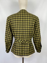 Load image into Gallery viewer, Reproduction 1940s Green and Black Check Jacket - Bust 38 40 42