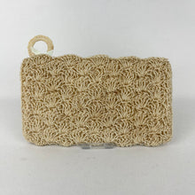 Load image into Gallery viewer, Original 1940's or 1950's Cream Crochet Clutch Bag - Neat Vintage Purse