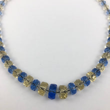 Load image into Gallery viewer, 1940s Blue and White Glass Necklace