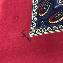 Load image into Gallery viewer, 1940s Gaywear Burgundy Crepe Scarf with Paisley Design