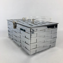 Load image into Gallery viewer, 1950s Woven Metal Box Bag with Clear Lucite Handle